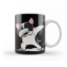Baskı Dükkanı Funny Dabbing Pied French Bulldog Dog Kupa Bardak