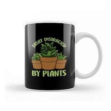 Baskı Dükkanı Funny Easily Distracted By Plants Gardening Pun Kupa