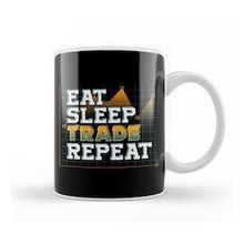 Baskı Dükkanı Funny Eat Sleep Trade Repeat Investors Trading Kupa