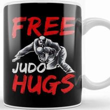 Baskı Dükkanı Funny Free Judo Hugs Mma Mixed Martial Arts Pun Kupa