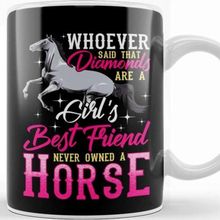 Baskı Dükkanı Funny Horses Are A Girl S Best Friend Not Diamonds Kupa