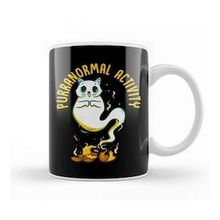 Baskı Dükkanı Funny Purranormal Activity Ghost Cat Halloween Kupa Bardak