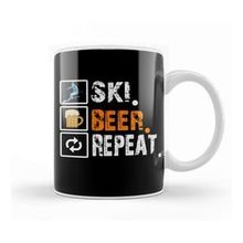Baskı Dükkanı Funny Ski Beer Repeat Skiing Skiers Kupa