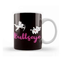 Baskı Dükkanı Funny Valentines Day Bullseye Cupid Cat Kitten Kupa