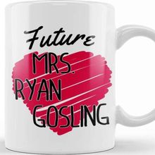 Baskı Dükkanı Future Mrs Ryan Gosling Love Heart Kupa