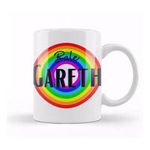 Baskı Dükkanı Gareth Bale Vintage Retro Rainbow Style Kupa