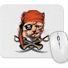 Baskı Dükkanı Gato Pirata Korsan Kedi Cat Mouse Pad