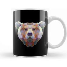 Baskı Dükkanı Geometric Animal Bear Kupa