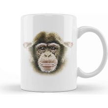 Baskı Dükkanı Geometric Animal Chimpanzee Kupa