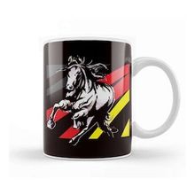 Baskı Dükkanı German Flag Horse Riding Equestrian Sport Horseshoe Saddle Kupa