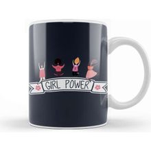 Baskı Dükkanı Girl Power Banner Jumping Girls Kupa