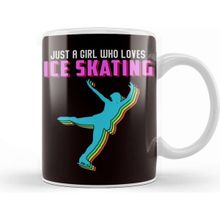 Baskı Dükkanı Girl Who Loves Ice Skating Winter Sports Figure Skater Skate Kupa Bardak