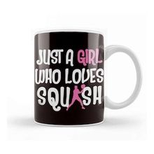 Baskı Dükkanı Girl Who Loves Squash Player Match Indoor Tennis Court Coach Kupa Bardak