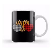 Baskı Dükkanı Girls Valentines Day S Hearts Love Leopard Plaid Kids 01 Kupa Bardak