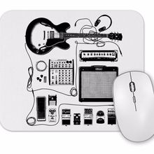 Baskı Dükkanı Gitar Amfi Gitarist Pedal Kedi Mouse Pad