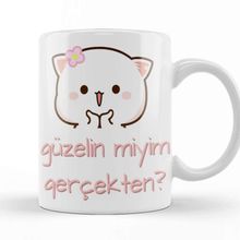 Baskı Dükkanı Güzelin Miyim Gerçekten Kupa