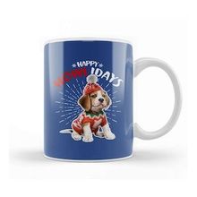 Baskı Dükkanı Happy Howlidays Christmas Dog Kupa