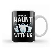 Baskı Dükkanı Haunted Mansion You Can't Haunt With Us Funny Ghosts Halloween Pun Kupa