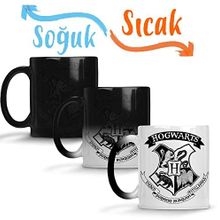 Baskı Dükkanı Hogwarts 02 Sihirli Porselen Kupa