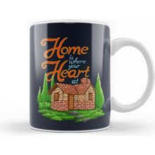 Baskı Dükkanı Home Is Where Your Heart At Pixel Art Kupa