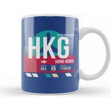 Baskı Dükkanı Hong Kong Hkg Airport Code Baggage Tag Kupa