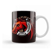 Baskı Dükkanı Horse Head Horseshoe Equestrian Sport Horses Riding Saddle Kupa