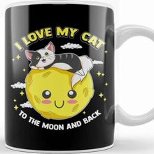 Baskı Dükkanı I Love My Cat To The Moon And Back Cute Kitten Kupa