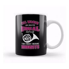 Baskı Dükkanı Instrument Musician French Horn Heart Music Gift All Are Created Equal Funny Hornists Kupa