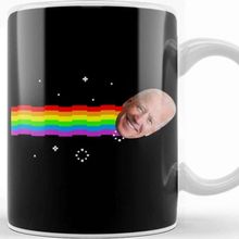 Baskı Dükkanı Joe Biden Nyan Cat Porselen Beyaz Kupa Bardak