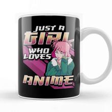 Baskı Dükkanı Just a Girl Who Loves Anime Kawaii Manga Girl Kupa
