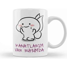 Baskı Dükkanı Kanatlarım Var Ruhumda Komik Kupa