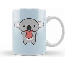 Baskı Dükkanı Kawaii Cute Koala With Heart Kupa