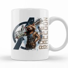 Baskı Dükkanı KB10043 Avengers Rocket Raccoon Porselen Kupa Bardak