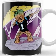 Baskı Dükkanı KB10072 Baby Groot Dabbing Panther Jersey Porselen Kupa Bardak