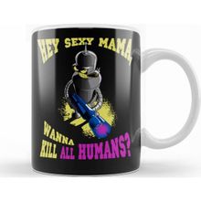 Baskı Dükkanı KB10125 Bender Wanna Kill All Humans Porselen Kupa Bardak