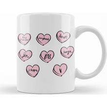 Baskı Dükkanı KB10221 Bts Hearts Porselen Kupa Bardak