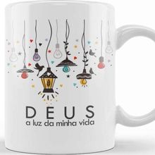 Baskı Dükkanı KB10430 Deus Minha Luz Porselen Kupa Bardak