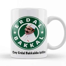 Baskı Dükkanı KB10493 Erdal Bakkal Porselen Kupa Bardak