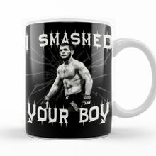 Baskı Dükkanı KB11020 Khabib Nurmagomedov I Smashed Your Boy Porselen Kupa Bardak