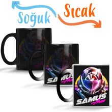 Baskı Dükkanı KB11230 Metroid Samus Aran Porselen Kupa Bardak