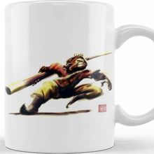 Baskı Dükkanı KB11270 Monkey King Sun Wukong Action Porselen Kupa Bardak
