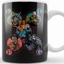 Baskı Dükkanı KB11750 Slashers Halloween Monsters Porselen Kupa Bardak