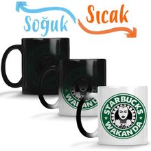 Baskı Dükkanı KB11810 Starbucks Wakanda Porselen Kupa Bardak