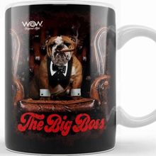 Baskı Dükkanı KB11941 The Big Boss Pug Köpek Porselen Kupa Bardak