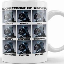 Baskı Dükkanı KB12112 Vader Expressions Porselen Kupa Bardak