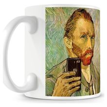 Baskı Dükkanı KB12123 Van Gogh Master Of The Selfie Porselen Kupa Bardak