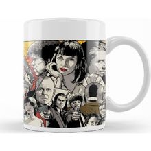 Baskı Dükkanı KB12566 Pulp Fiction Illüstrasyon Porselen Kupa Bardak