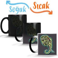 Baskı Dükkanı KB1555 Elephant Porselen Kupa Bardak