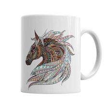 Baskı Dükkanı KB1599 Color Horse Porselen Kupa Bardak