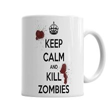 Baskı Dükkanı KB1628 Kill Zombies Twd Porselen Kupa Bardak